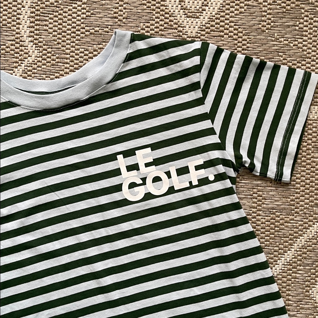 Le Golf Blue Green Striped Tshirt